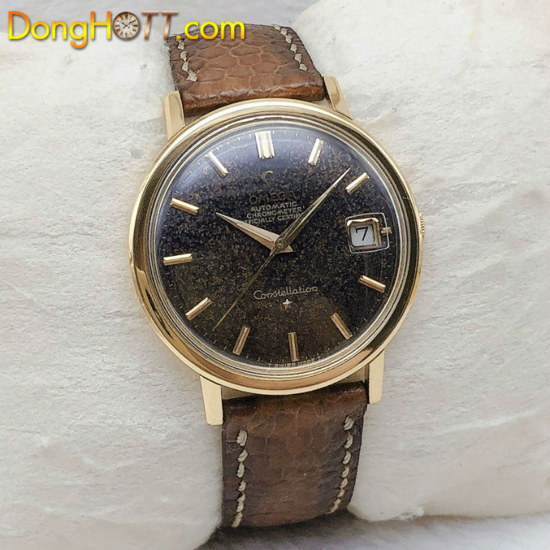 Đồng hồ cổ Omega constellations Automatic vàng đúc 18k Size Khủng chính hãng Thuỵ Sĩ 