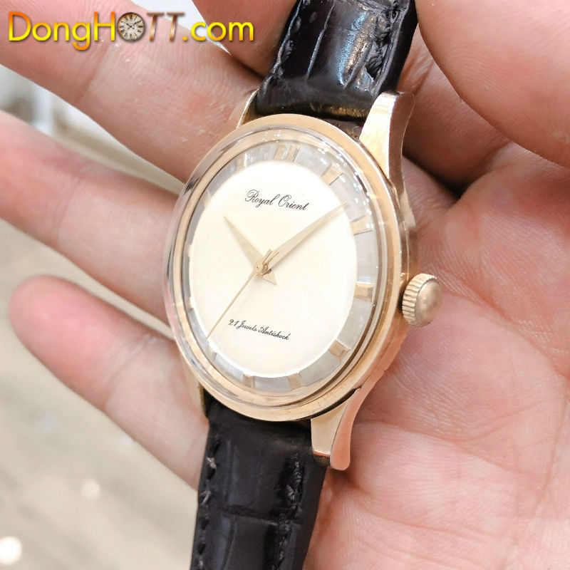 Đồng hồ cổ Orient lên dây lacke vàng 18k chính hãng 