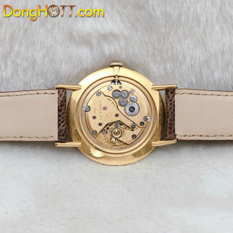 Đồng hồ cổ POLJOT De Luxe lên dây lacke vàng 18k chính hãng Nga 