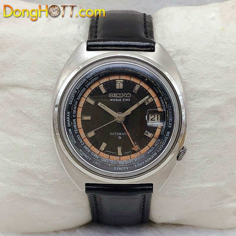 Đồng hồ cổ SEIKO Automatic GMT WORLD TIME chính hãng Nhật 