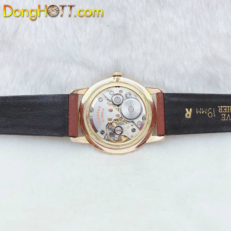 Đồng hồ cổ SEIKO SKYLINER bọc vàng toàn thân lên dây siêu mỏng chính hãng