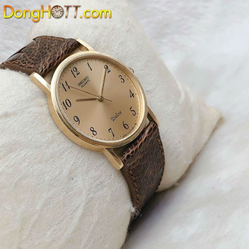 Đồng hồ SEIKO nữ quart vỏ vàng đúc 14k chính hãng nhật bản 