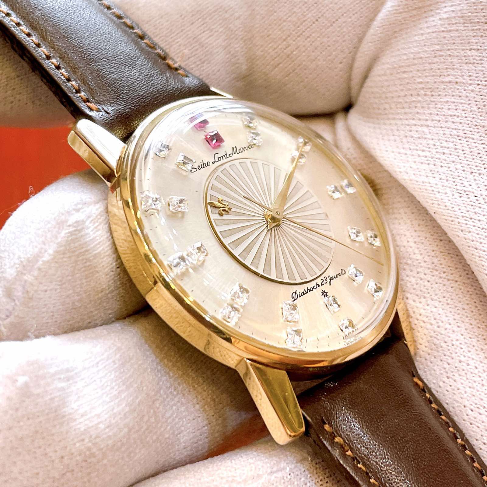 Đồng hồ cổ Seiko LORD MARVEL kim đĩa 14k goldfilled chính hãng Nhật Bản 