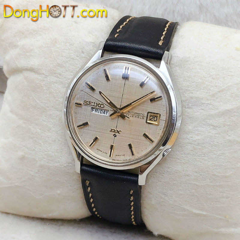 Đồng hồ cổ SEIKO DX automatic 2 lịch kiểu càng gãy chính hãng nhật bản
