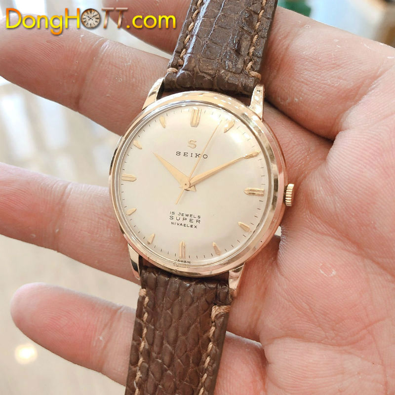 Đồng hồ cổ SEIKO lên dây bọc vàng 14k Goldfilled chính hãng nhật bản