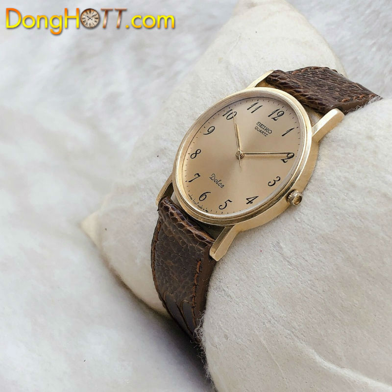 Đồng hồ SEIKO nữ quart vỏ vàng đúc 14k chính hãng nhật bản 