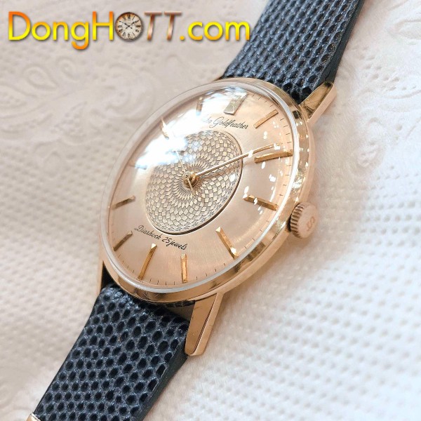 Đồng hồ cổ Seiko Goldfeather kim đĩa vàng đúc đặc 18k lên dây nhật bản 