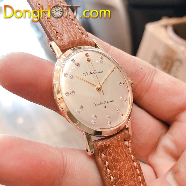 Đồng hồ cổ Seiko Cronos lên dây 14k goldfilled chính hãng nhật bản