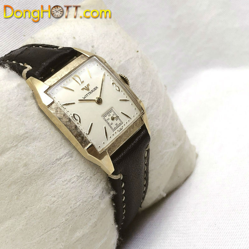 Đồng hồ cổ Wittnauer lên dây bọc vàng 10k RGP chính hãng Thụy Sĩ 