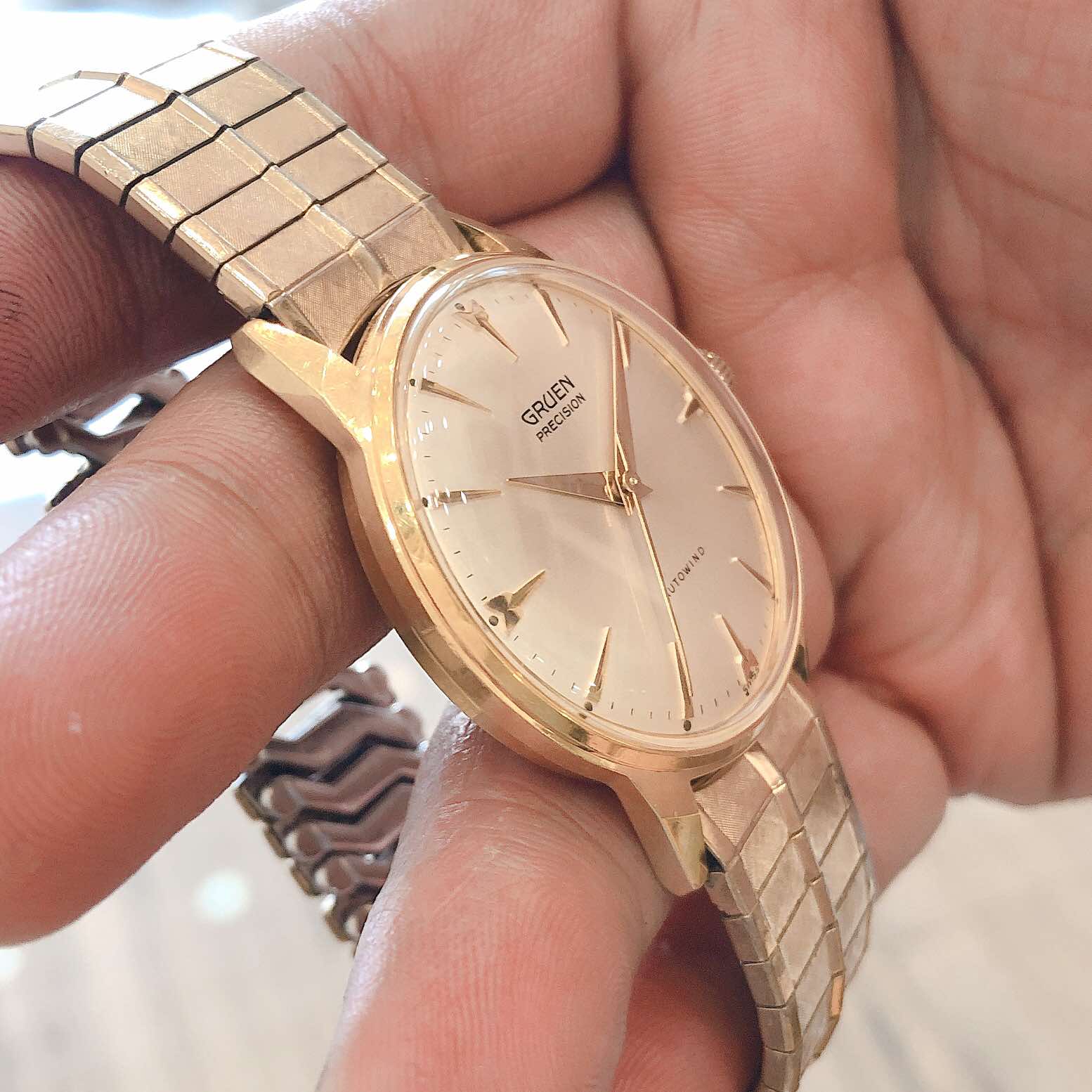 Đồng hồ cổ Gruen automatic lacke 18k chính hãng thuỵ sỹ