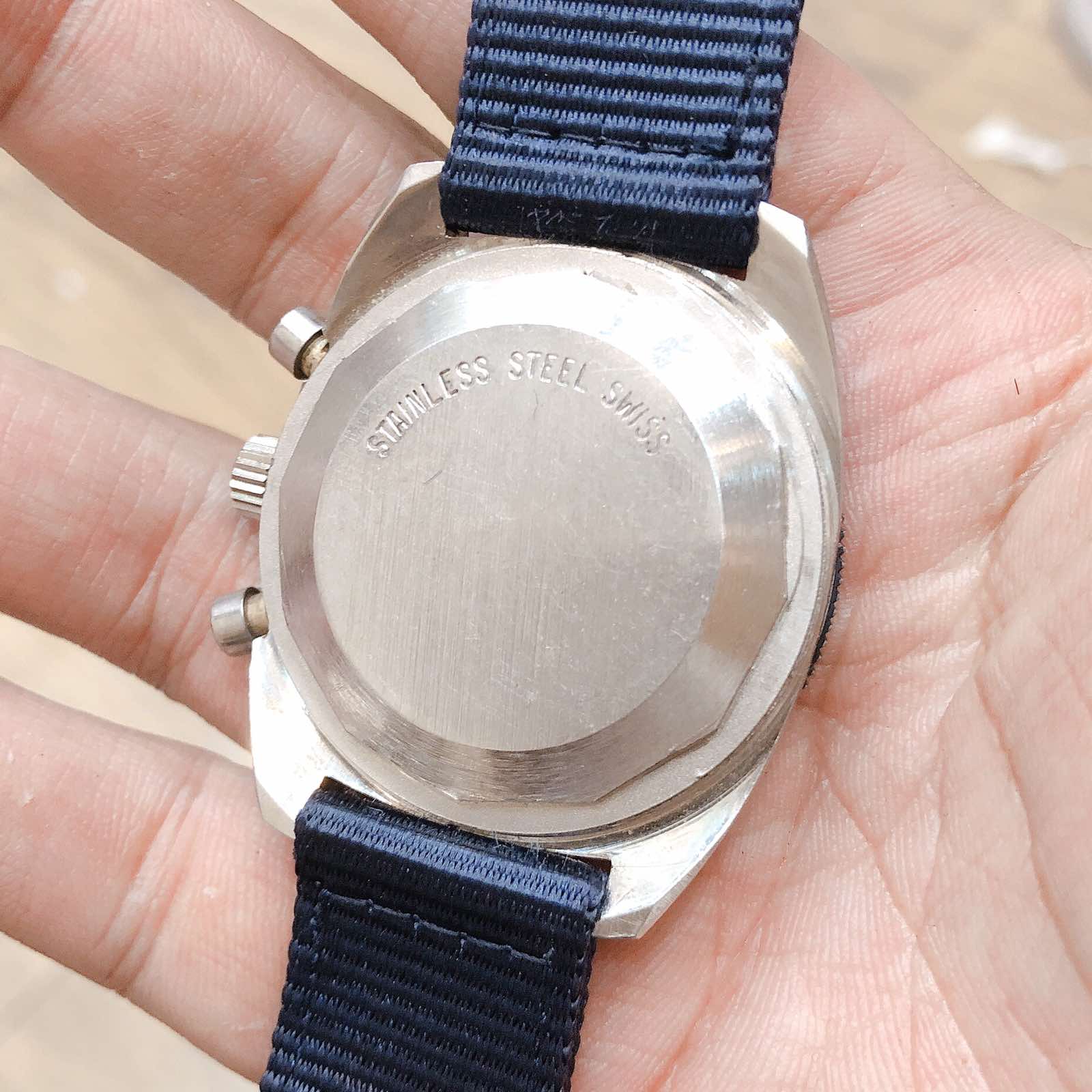 Đồng hồ Hamilton ref. 647 SS Chronograph Valjoux 7733 circa 1970s chính hãng Thụy Sĩ 
