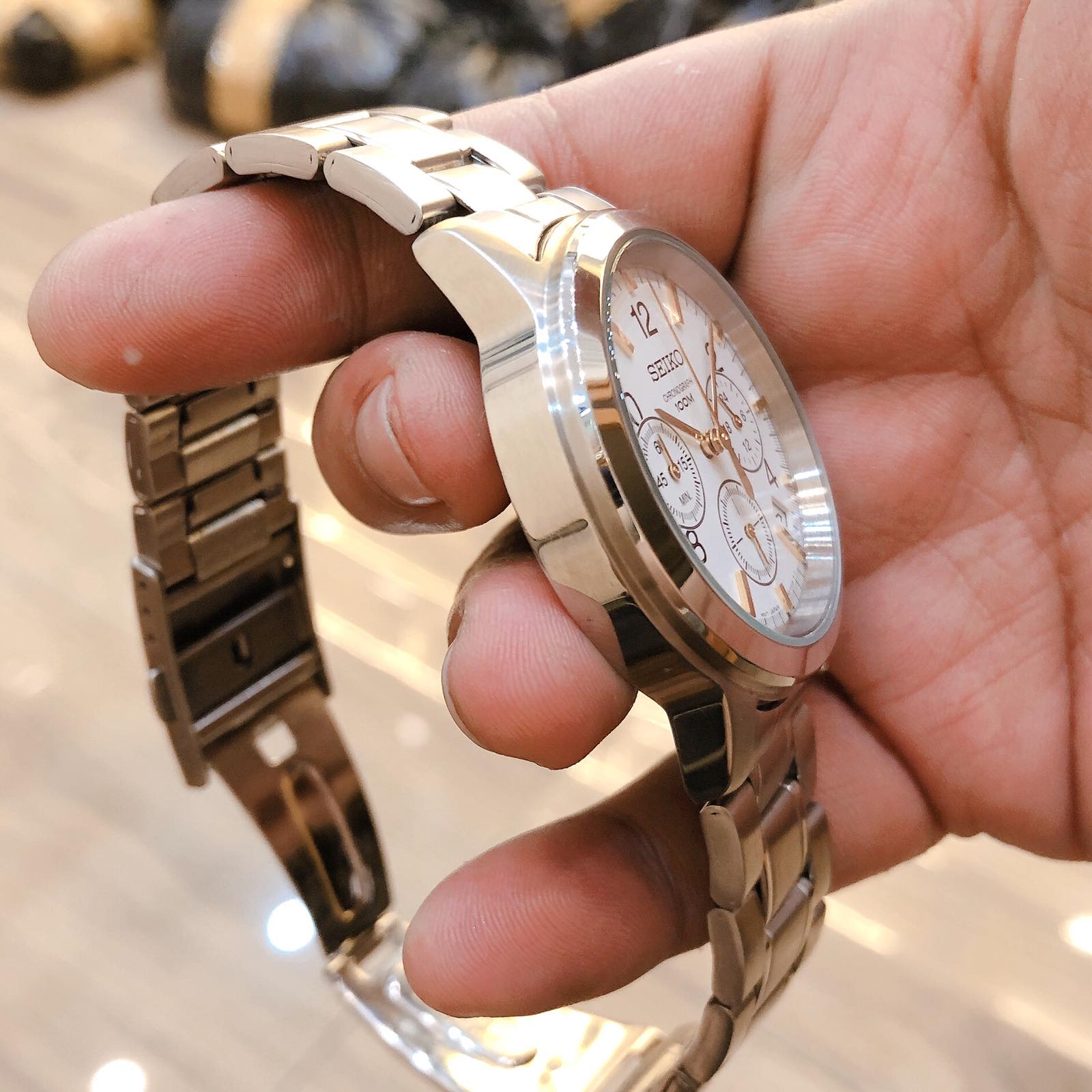 Đồng hồ SEIKO Chrono 100M quartz chính hãng 