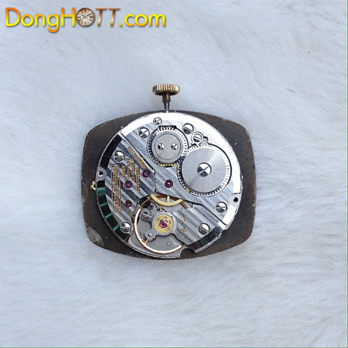 Đồng hồ GP dành cho Nữ máy lên dây chính hãng Thụy Sĩ sản xuất 1970 vỏ lắc kê vàng 18K, hai kim, mặt đính 3 viên kim cương thiên nhiê