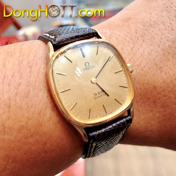 Đồng hồ Omega Quartz lacke vàng 18k 20 micro chính hãng Thuỵ Sĩ