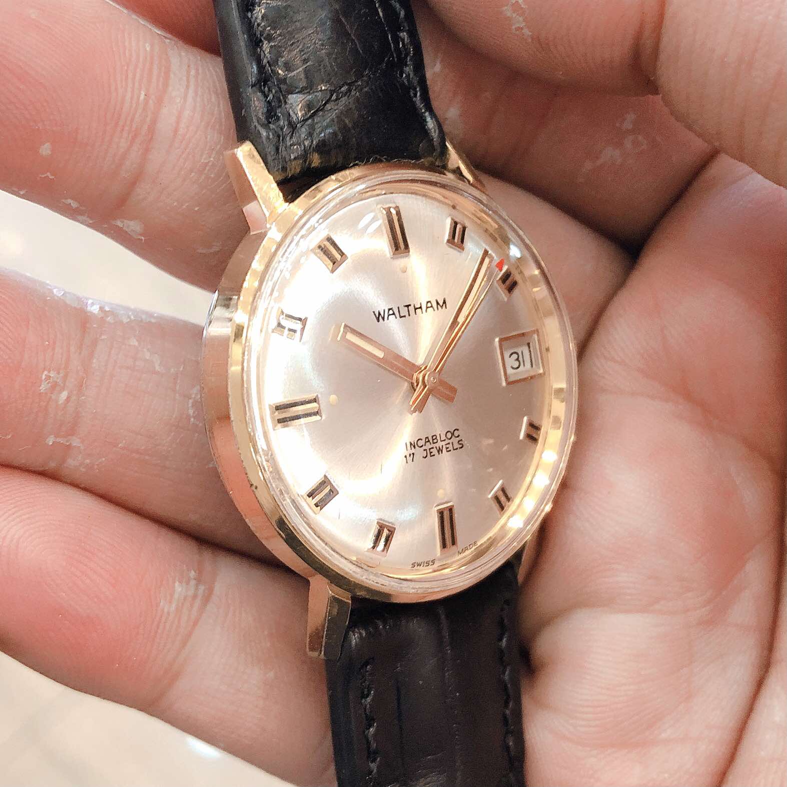 Đồng hồ cổ Waltham lacke 18k lên dây chính hãng thuỵ sỹ
