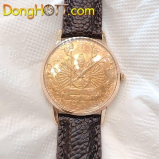 Đồng hồ cổ CITIZEN Mặt Phật lên dây bọc vàng 14k chính hãng nhật