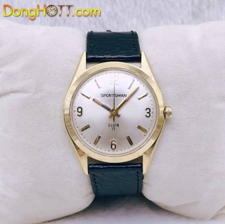 Đồng hồ cổ Elgin sportman lên dây lacke vàng 18k chính hãng