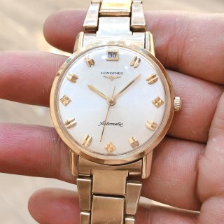 Đồng hồ cổ Longines Automatic vàng đúc đặc 18k nguyên khối fullbox chính hãng Thuỵ Sĩ