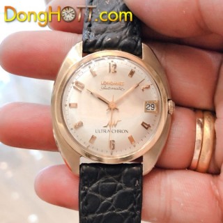 Đồng hồ cổ Longines sấm sét automatic bọc vàng 14k goldfilled chính hãng Thuỵ Sĩ