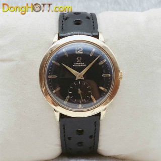 Đồng hồ cổ OMEGA Automatic lacke vàng 18k thấy đáy lộ máy nghệ thuật cực sâu tuổi 1958