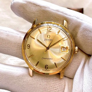 Đồng hồ cổ Omega seamaster Automatic lacke vàng hồng 14k 40 micro chính hãng thụy Sĩ