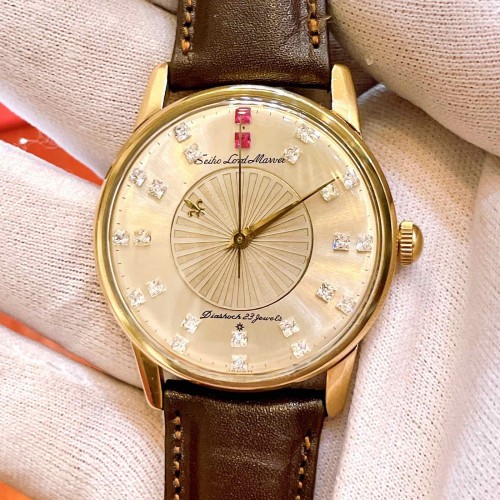Đồng hồ cổ Seiko LORD MARVEL kim đĩa 14k goldfilled chính hãng Nhật Bản