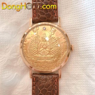 Đồng hồ cổ Seiko Mặt Phật bọc vàng 14k goldfilled lên dây chính hãng nhật