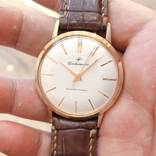 Đồng hồ cổ SEIKO Matic bọc vàng 18k chính hãng nhật bản
