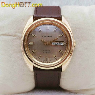 Đồng hồ cổ WALTHAM Automatic lacke vàng hồng 18k size lớn chính hãng Thuỵ Sỹ