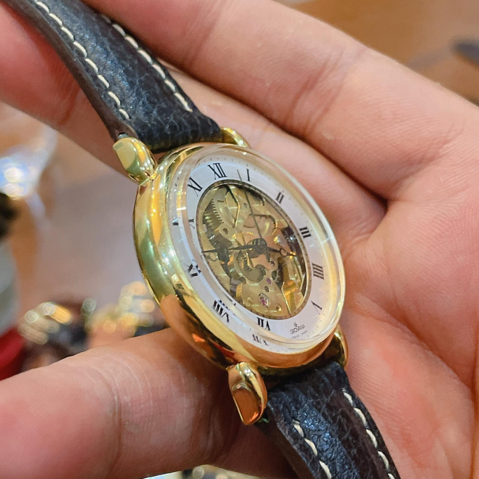 Đồng hồ cổ GROVANA lên dây chính hãng thụy Sĩ 