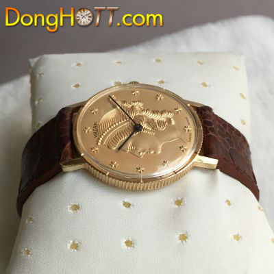 Đồng hồ cổ VULCAIN máy lên dây chính hãng Thụy Sĩ sản xuất 1958 bọc vàng toàn thân