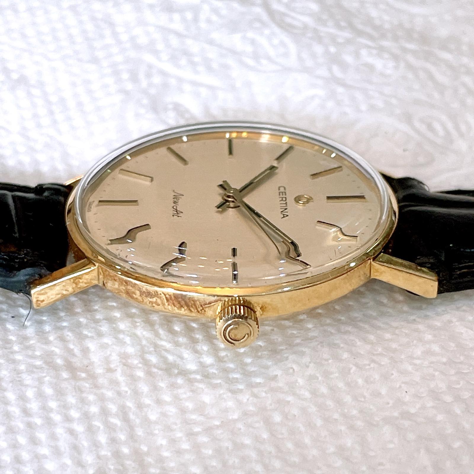 Đồng hồ cổ Certina lên dây vàng đúc 18k chính hãng thụy Sĩ 