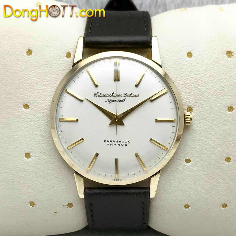 CITIZEN super deluxe 14K 80microns 動作品 BROOCH時計修理工房