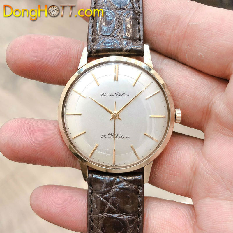 Đồng hồ cổ CITIZEN DeLuxe lên dây bọc vàng 14k goldfilled chính