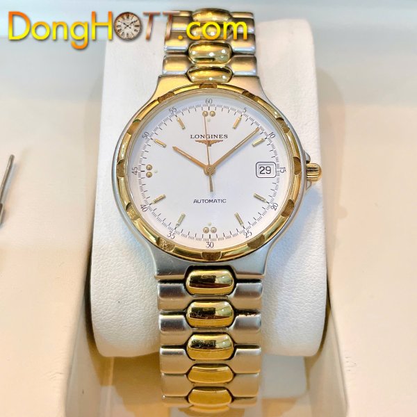 Đồng hồ LONGINES CONQUEST STEEL & 18k GOLD AUTOMATIC WATCH L1.620.3 chính hãng Thụy Sĩ