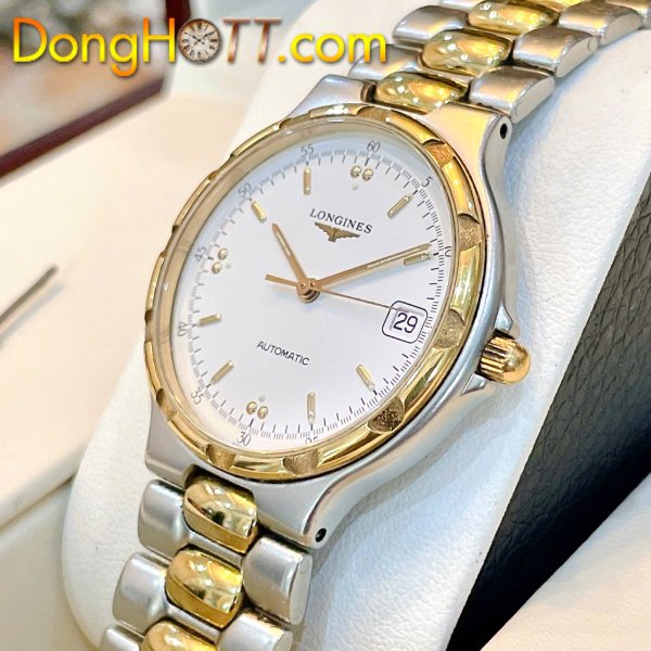 Đồng hồ LONGINES CONQUEST STEEL & 18k GOLD AUTOMATIC WATCH L1.620.3 chính hãng Thụy Sĩ