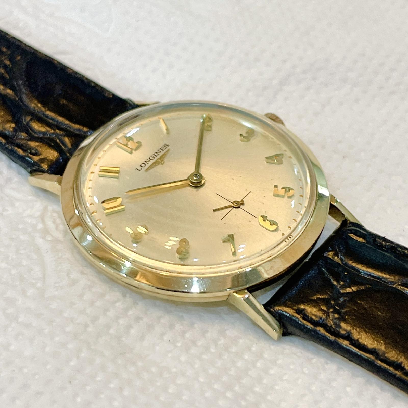 Đồng hồ cổ Longines lên dây siêu mỏng bọc vàng 10k Gold Filled chính hãng thụy Sĩ