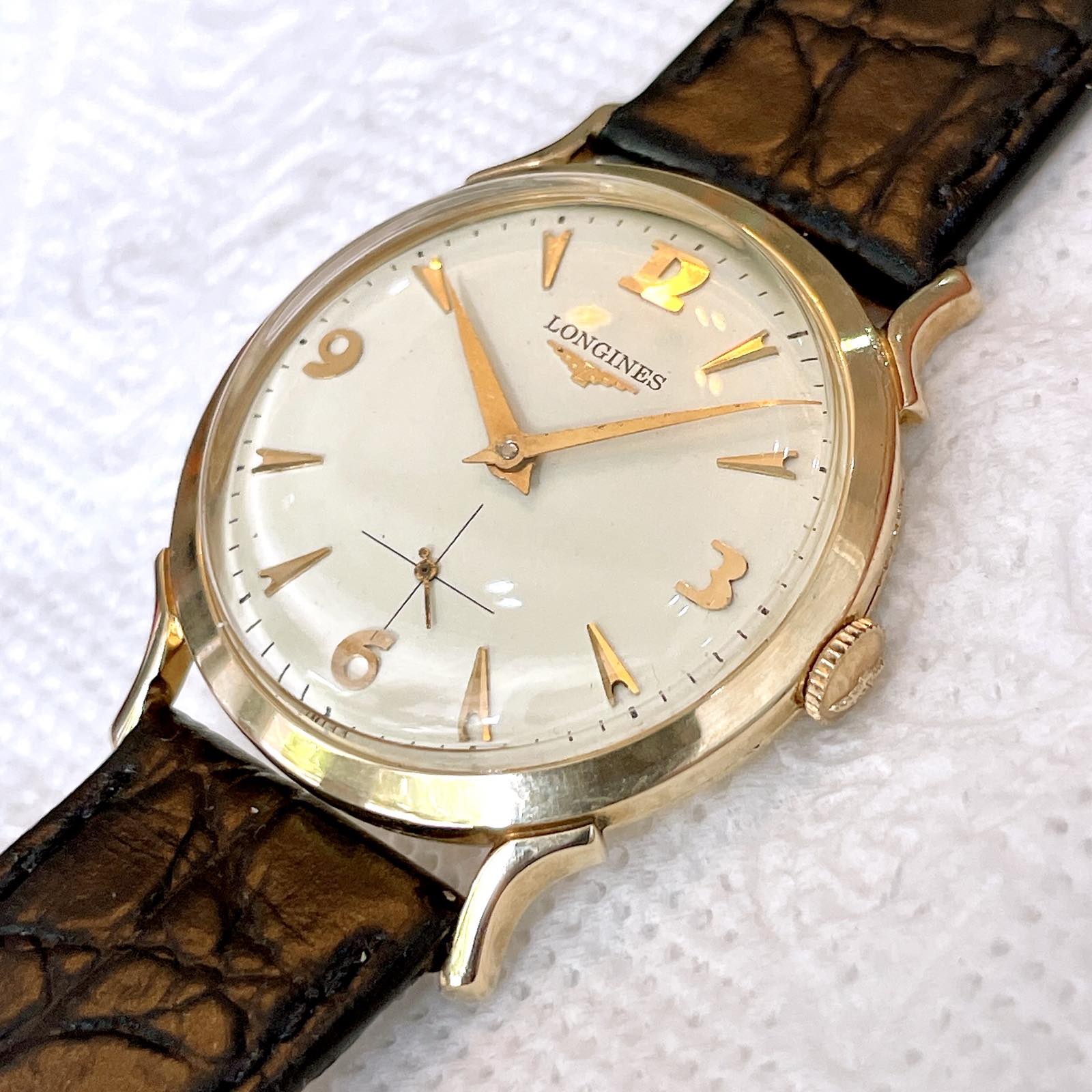 Đồng hồ cổ Longines lên dây vàng đúc 18k chính hãng thụy Sĩ 