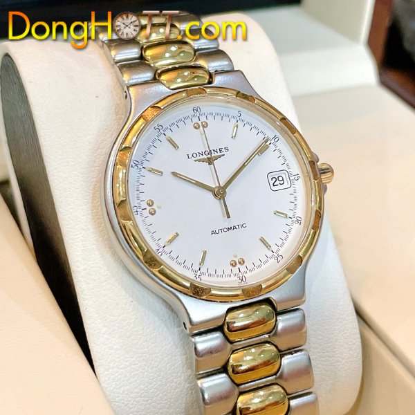 Đồng hồ LONGINES CONQUEST STEEL & 18k GOLD AUTOMATIC WATCH L1.620.3 chính hãng Thụy Sĩ