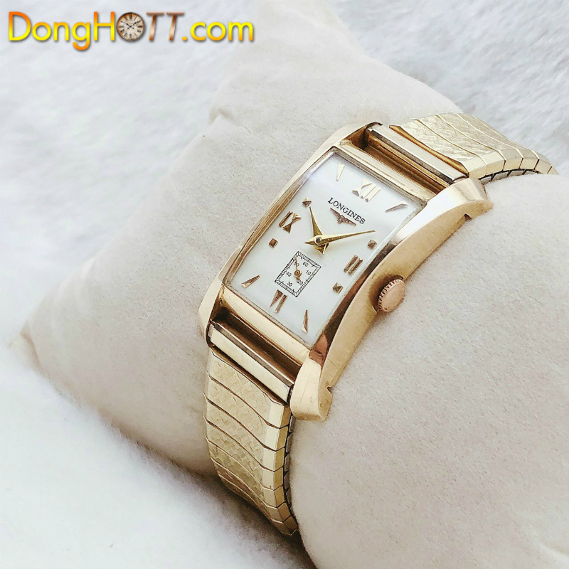 Đồng hồ cổ Longines nữ lên dây vàng đúc 14k nguyên khối chính hãng Thuỵ Sỹ 