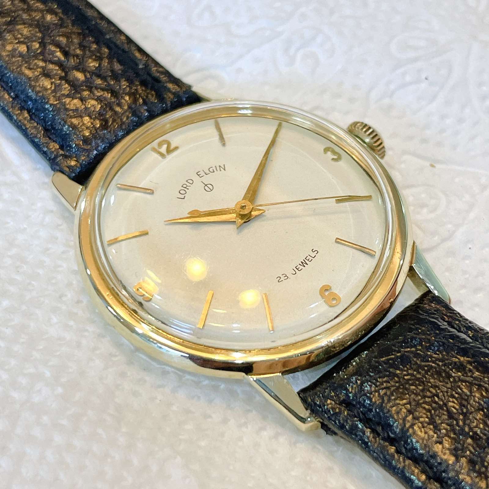 Đồng hồ cổ Lord Elgin lên dây vàng đúc 10k chính hãng Mỹ 