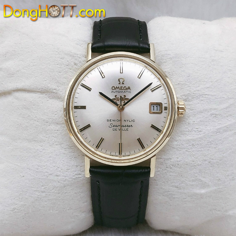 Đồng hồ cổ Omega Senior NYLIC Automatic Seamaster DE VILLE vàng đúc 14k nguyên khối