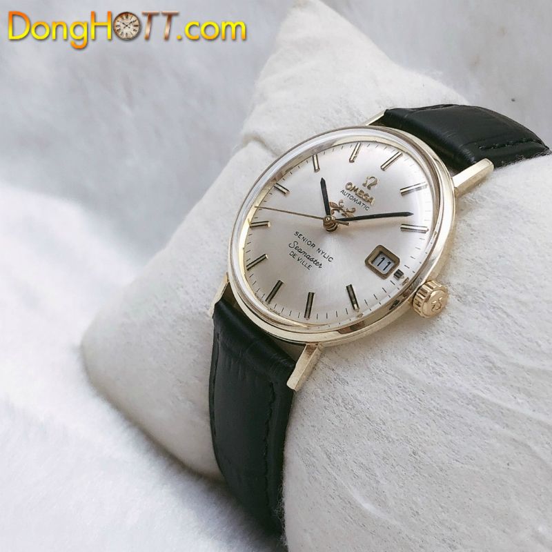 Đồng hồ cổ Omega Senior NYLIC Automatic Seamaster DE VILLE vàng đúc 14k nguyên khối