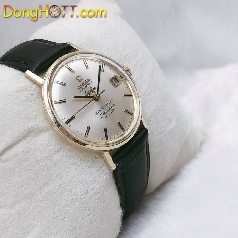 Đồng hồ cổ Omega Senior NYLIC Automatic Seamaster DE VILLE vàng đúc 14k nguyên khối