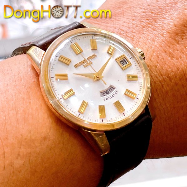 Đồng hồ cổ Orient Grand Prix Automatic bọc vàng chính hãng Thụy Sĩ